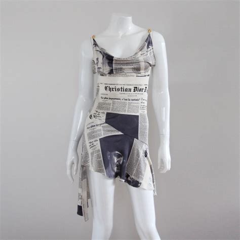 christian dior newspaper dress